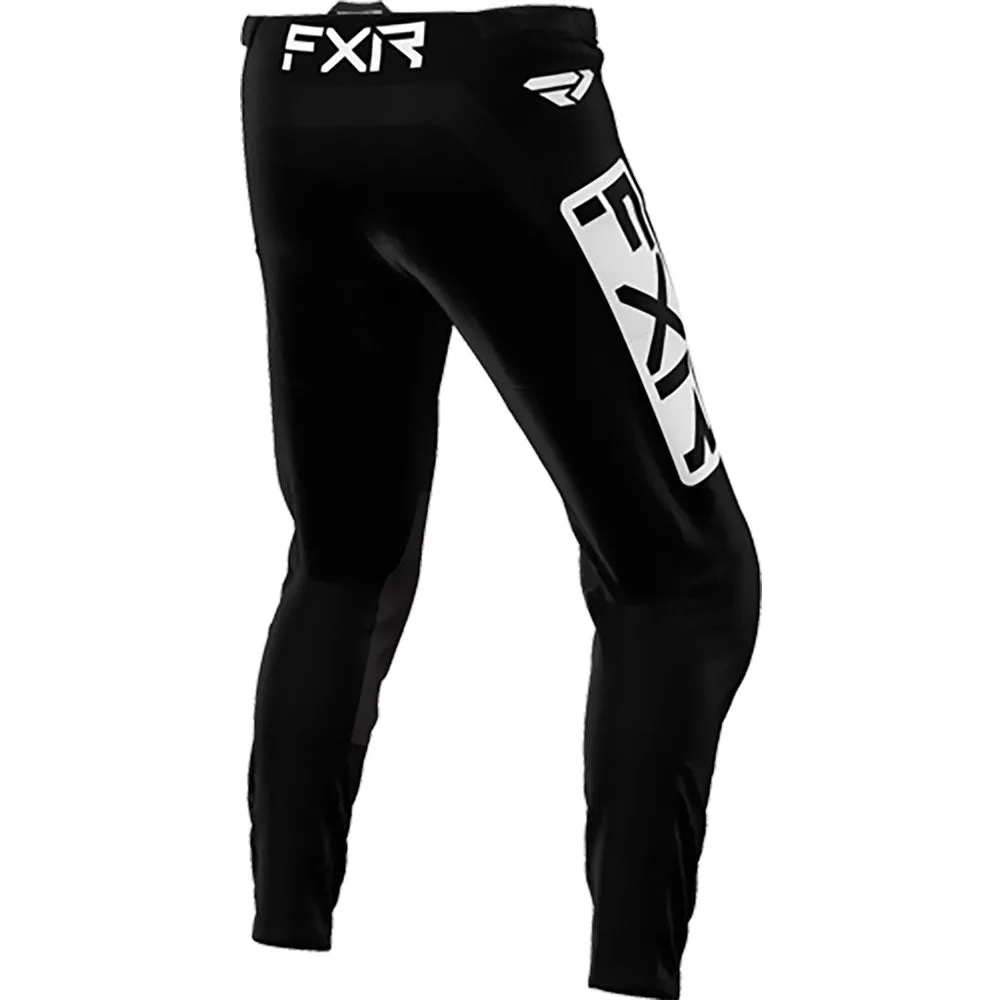 FXR  Clutch MX Pant Durable Flexible Fabric Breathable Mesh Lining Black White