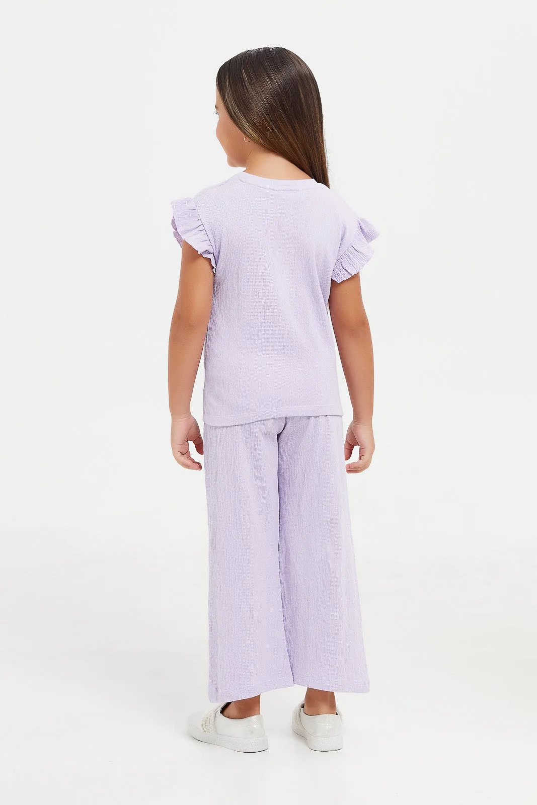 Girls Lilac Textured Set (2 Piece)