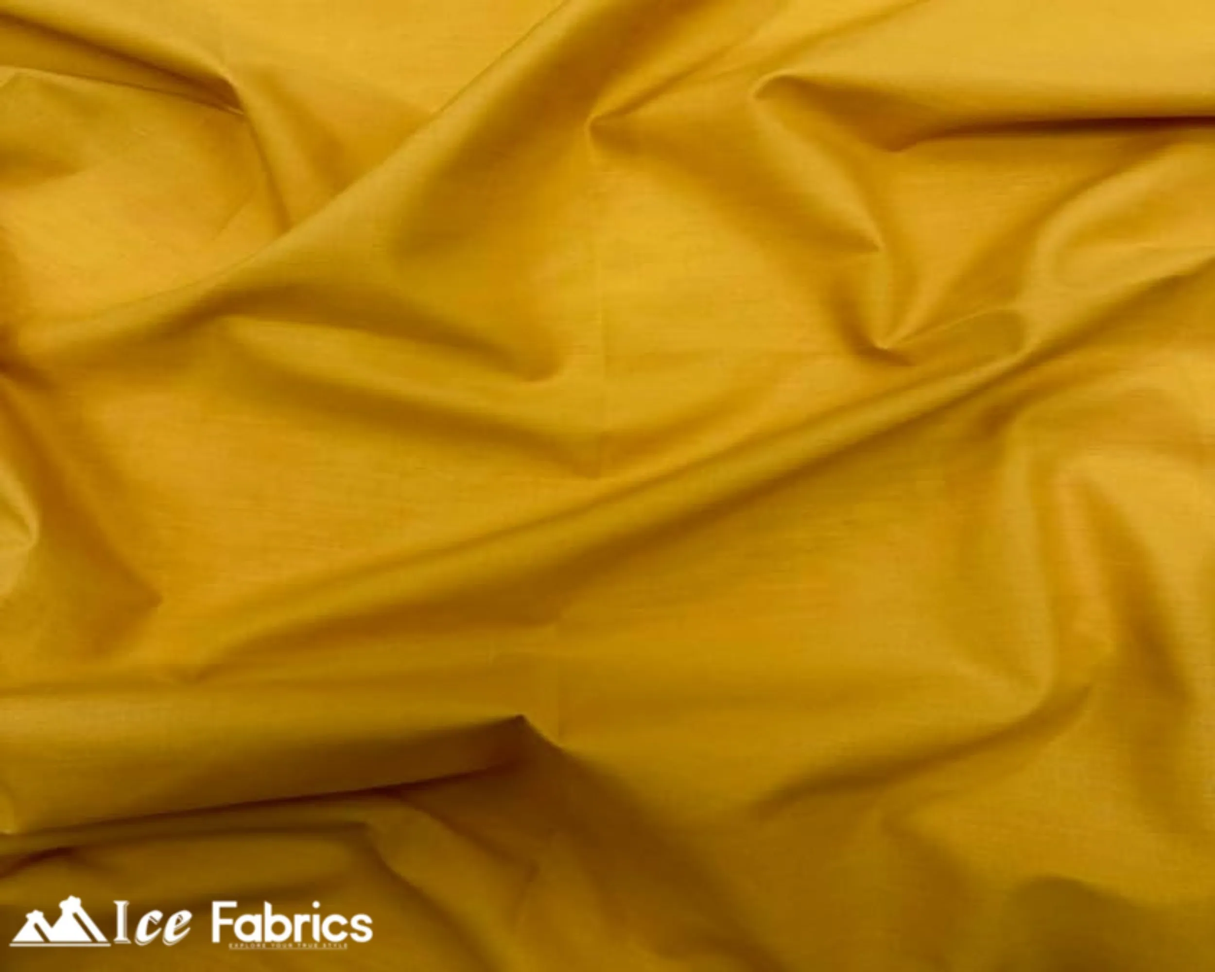 Gold Broadcloth Polyester Cotton Fabric | Poly Cotton Fabric