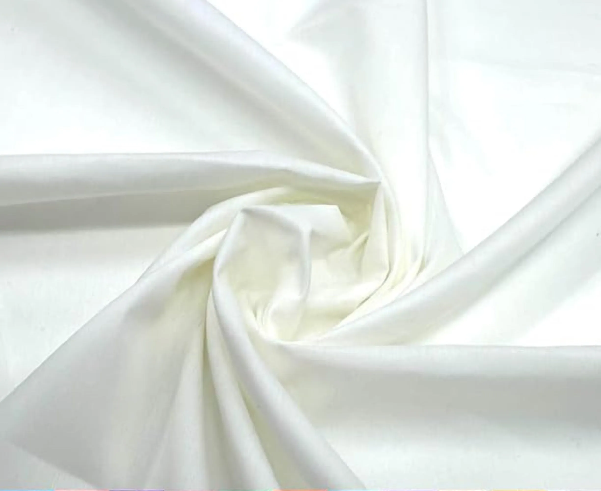 Ivory Broadcloth Polyester Cotton Fabric | Poly Cotton Fabric