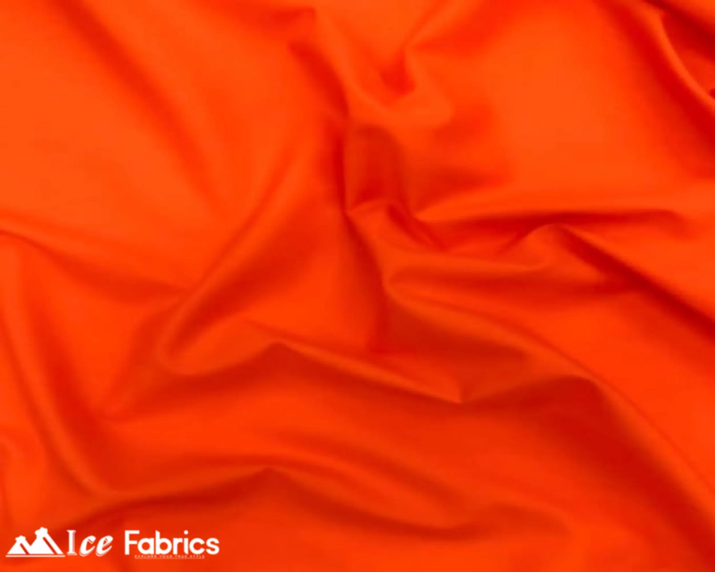 Orange Broadcloth Polyester Cotton Fabric | Poly Cotton Fabric