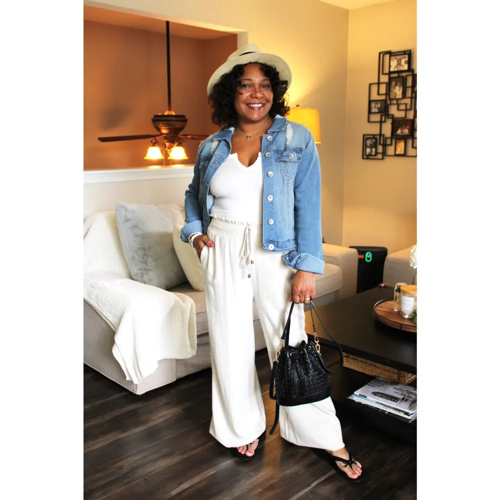 Soft Linen Wide Legged Pants