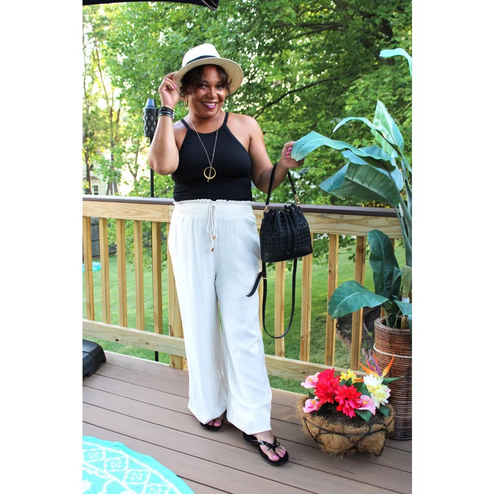 Soft Linen Wide Legged Pants