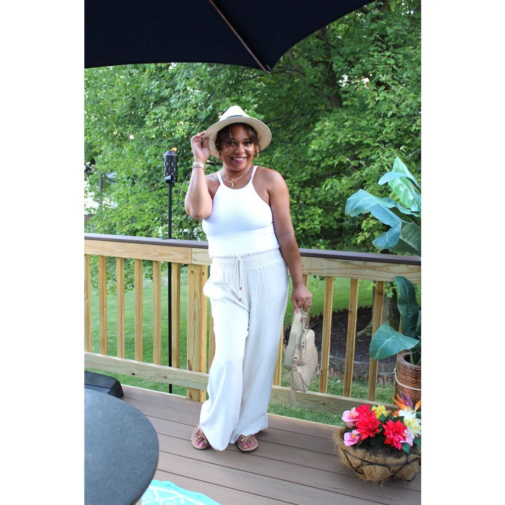 Soft Linen Wide Legged Pants