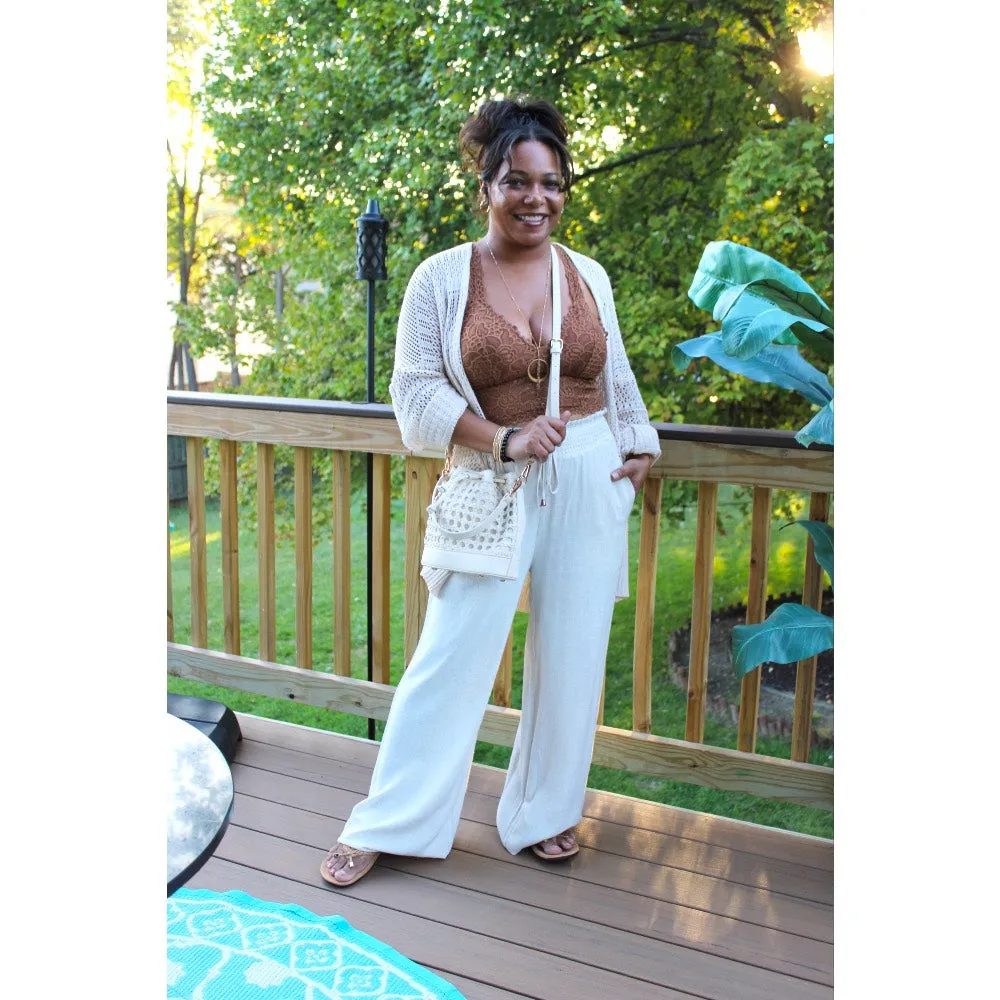 Soft Linen Wide Legged Pants