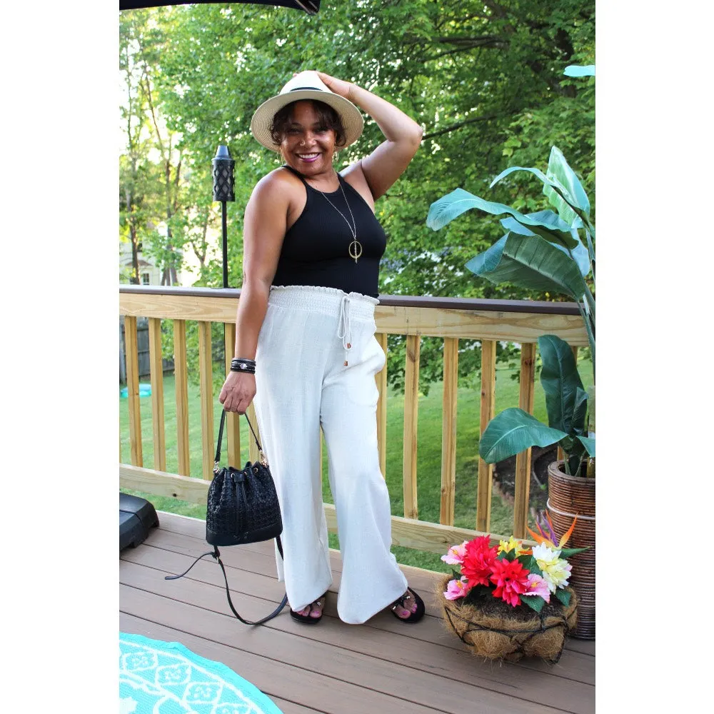 Soft Linen Wide Legged Pants