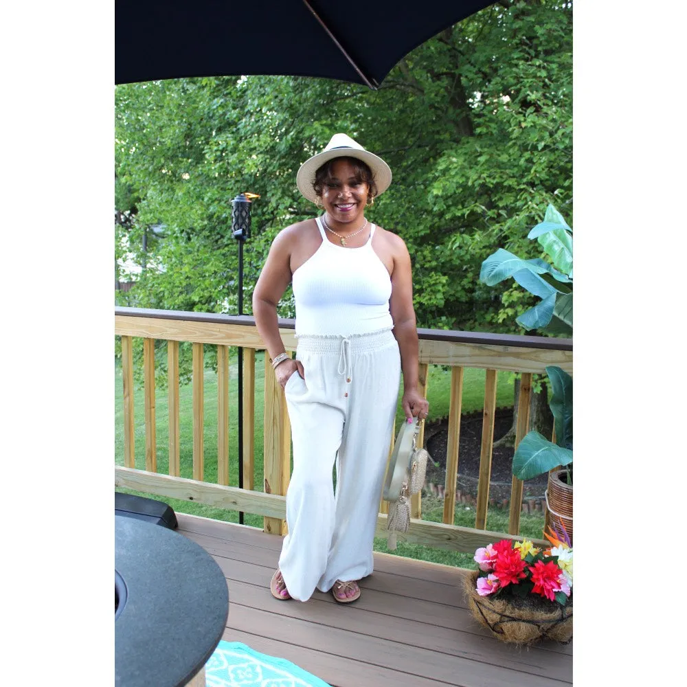 Soft Linen Wide Legged Pants