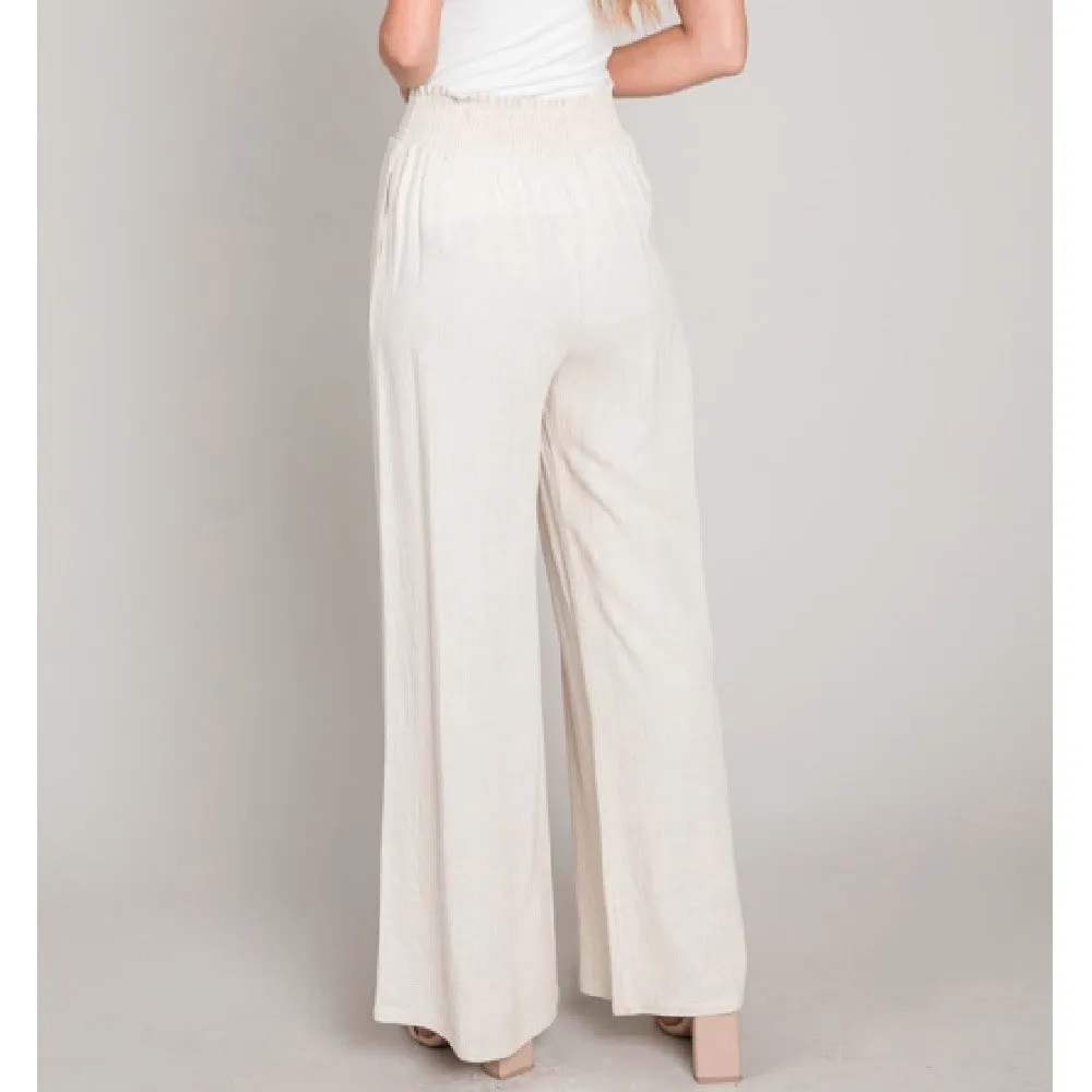 Soft Linen Wide Legged Pants